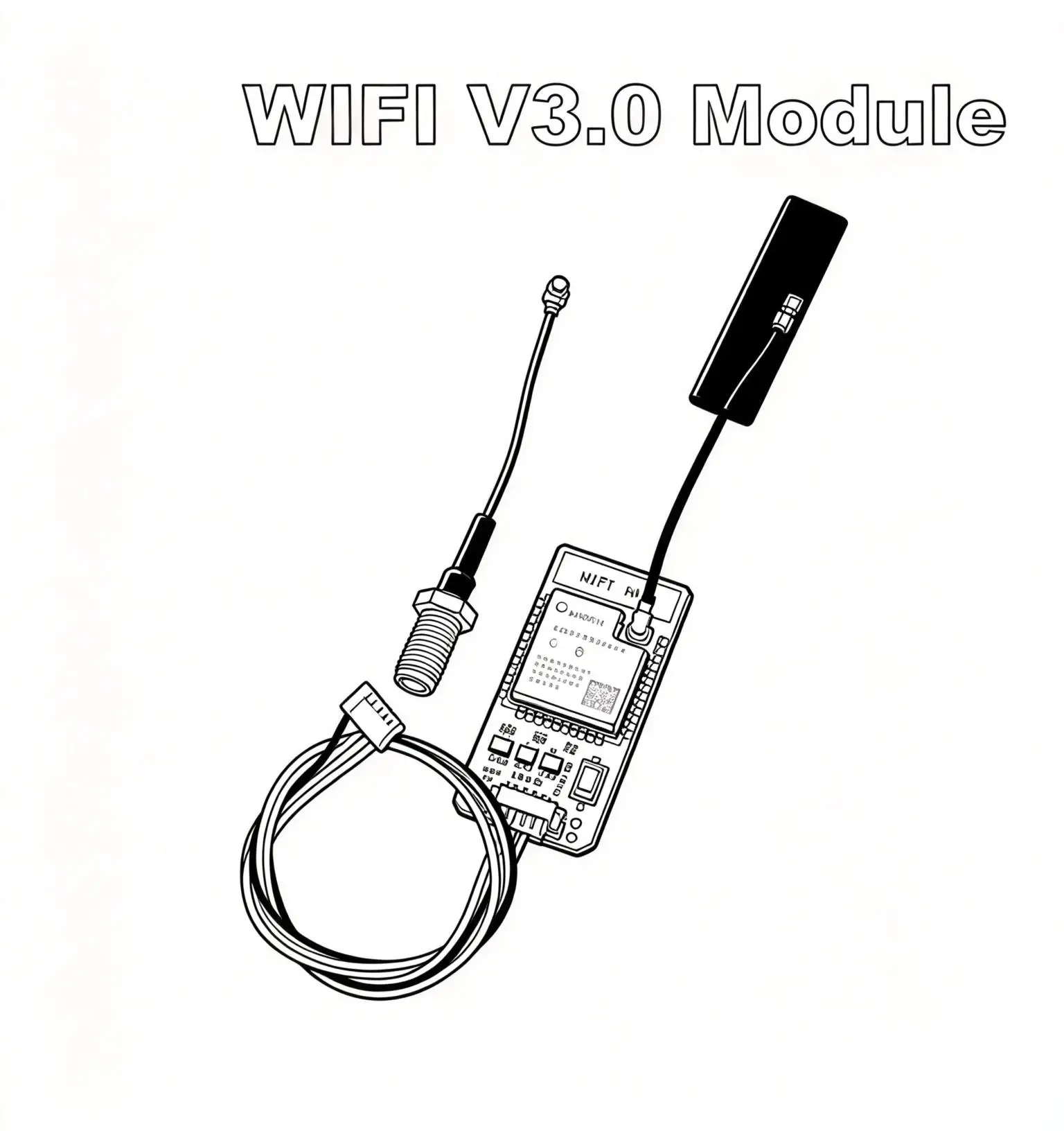 BCUBE Wireless Wifi V1.0 V2.0 V3.0 Radio Telemetry Module With Antenna for MAVLink2 for APM Flight Controller FPV  Smartphone