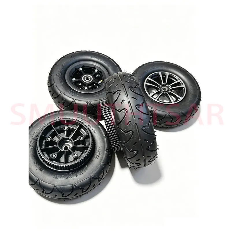 

8 Inch All Terrain Electric Skateboard Wheels, 8" Pneumatic Skateboard Tires for DIY Off-Road Cruiser Upgrade