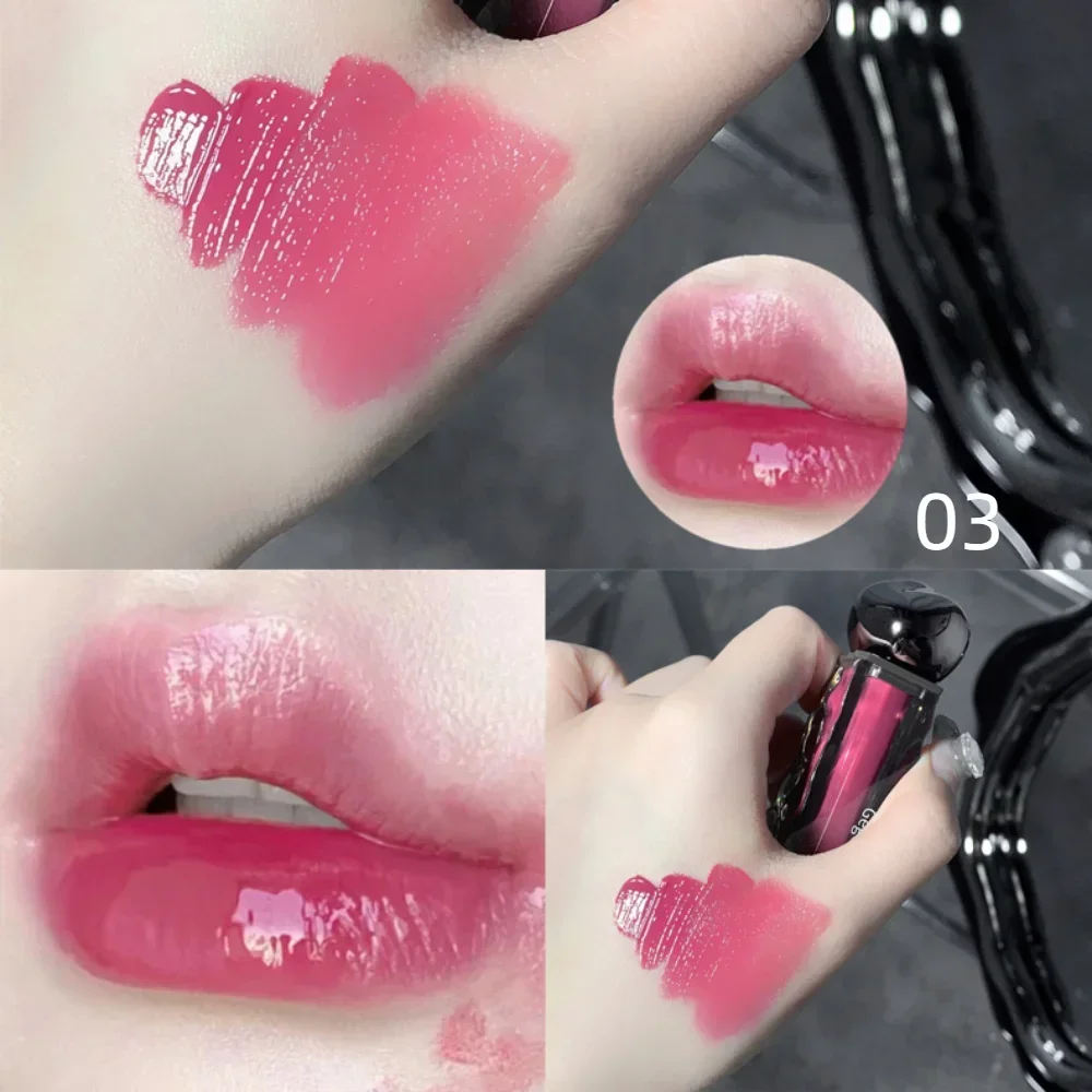 7 colori Mirror Jelly Lip Glaze Long Lasting idratante Red Lip Tint rossetto liquido Waterproof Lip Gloss cosmetici coreani