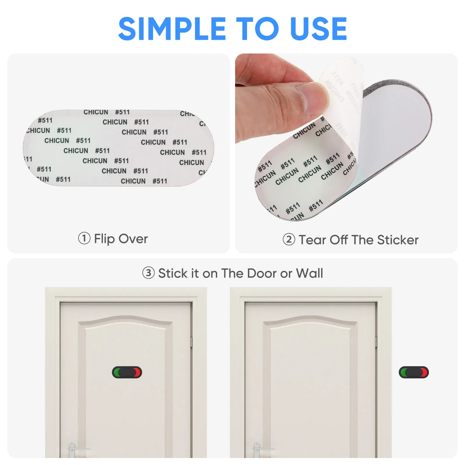 Door Indicator Sign for Office Meeting Room Privacy Slider Occupied Available Status Display Sturdy Material Easy Install Clear