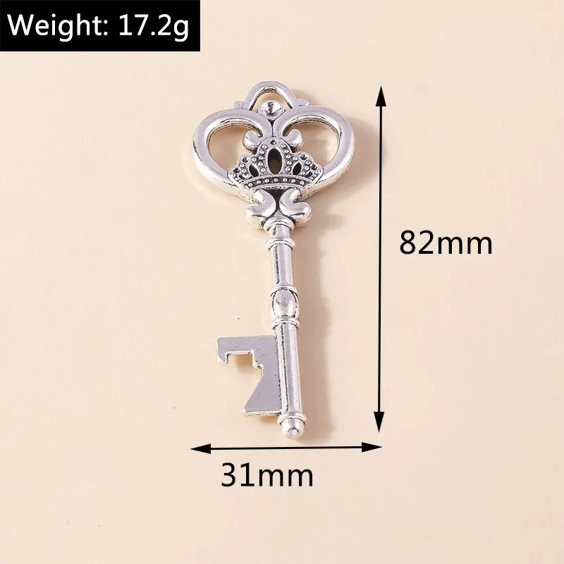 4 Stück 38*58mm Punk-Totenkopf-Kreuz-Anhänger aus Metalllegierung, Vintage-Gothic-Kreuz-Anhänger für DIY-Armbänder, Halsketten und Schmuckherstellung – Detail 7