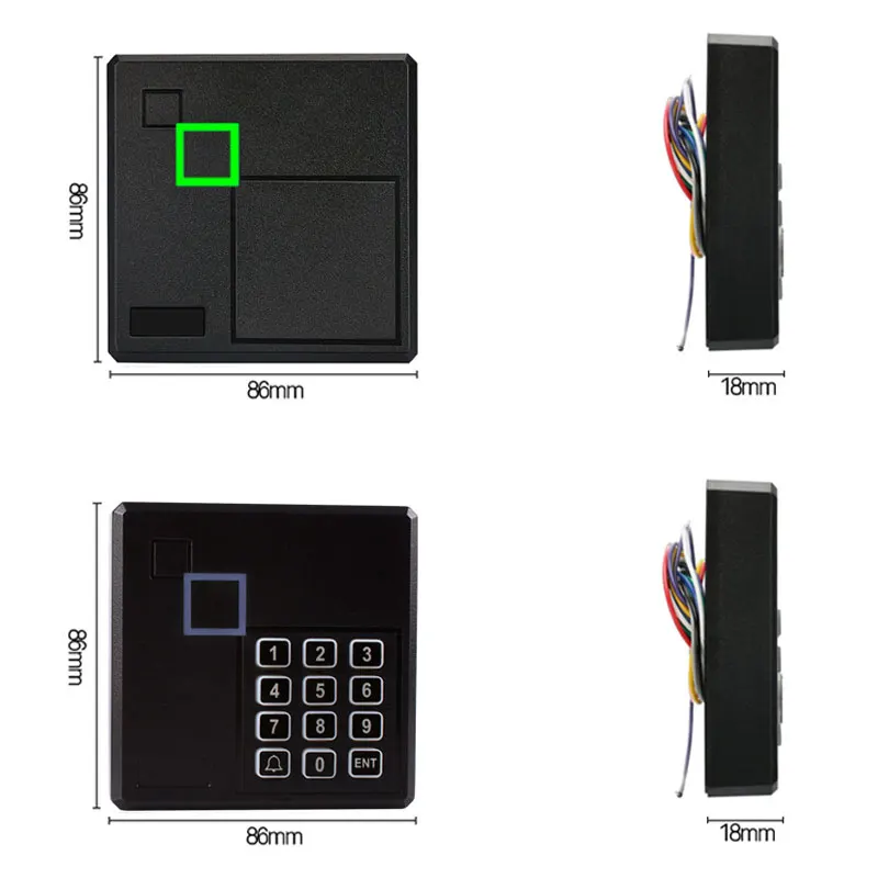 Door Access Control Reader IC Card 13.56M Frequency  Waterproof IP68 WG26/34 Format