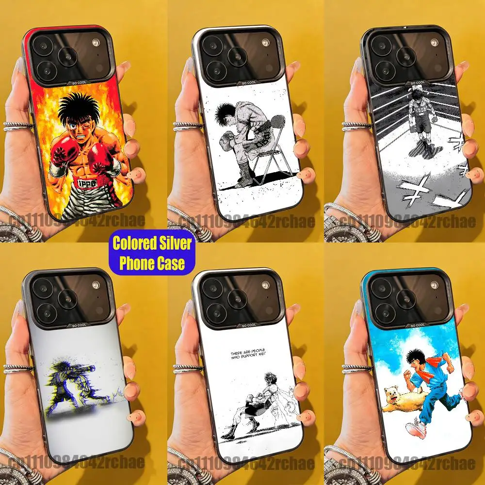 

For H-Hajime no Ippo Makunouchi Phone Case iPhone 15,12,11,14,13,16,17,E,Max,Plus,Air,Pro,Mini Custom Color Silver Cover