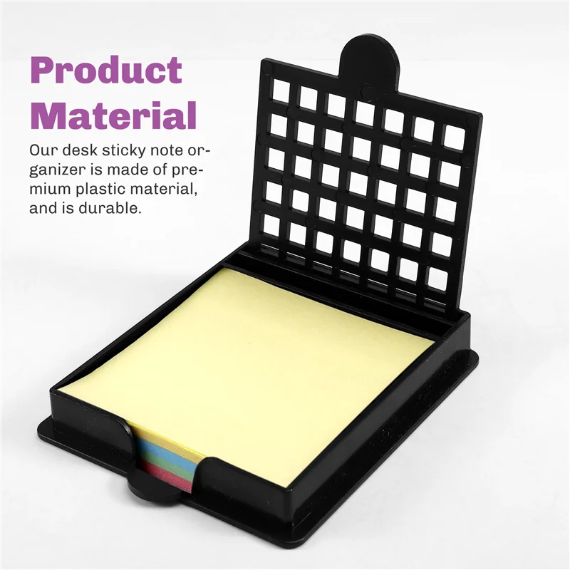 【Price Drop !!】Self-Sticky Note Dispenser With Integrated Stencil For 3X3 Inch Notepad, Note Holder And Clip