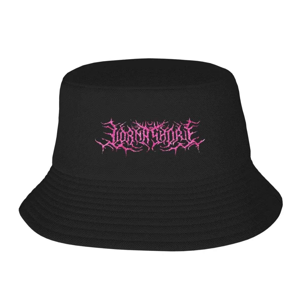 Street Lorna Shore Band Logo Pink Bucket Hats For Woman Foldable Bob Hats Spring Picnic Headwear