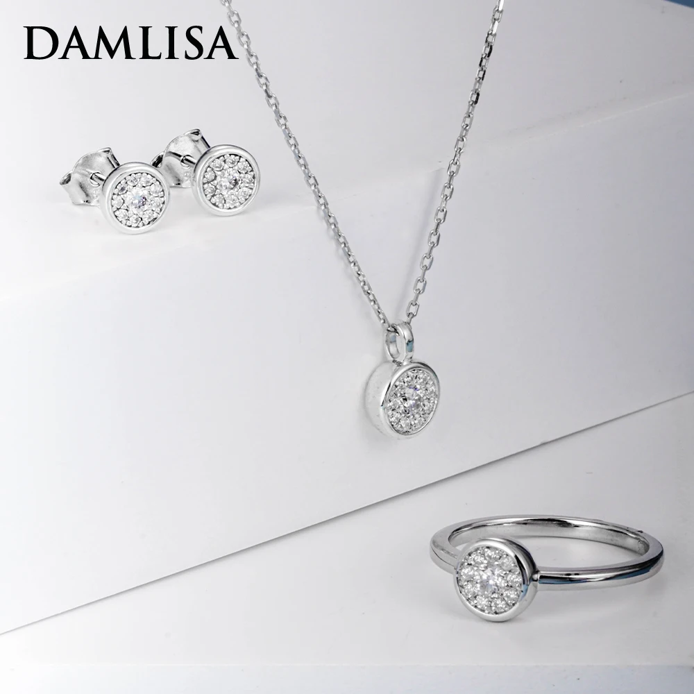 DAMLISA Luxury D Color Moissanite Diamond Jewelry Sets For Women Necklace Earrings Set with Certificate Fine Jewelry Wholesale