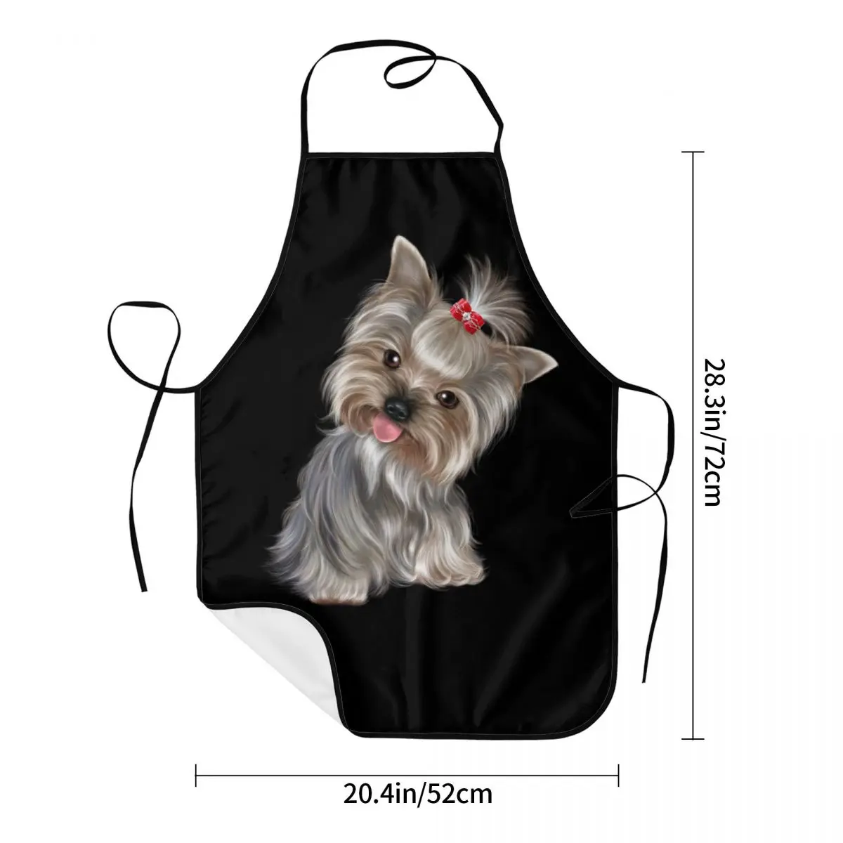 Custom Funny Yorkshire Terrier Bib Apron Women Men Unisex  Chef Cute Yorkie Dog Tablier Cuisine for Cooking Baking Gardening