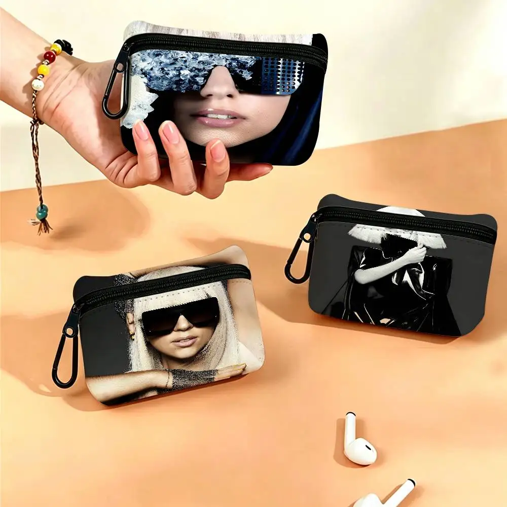 Singer L-Lady Gaga Daily Carry Oxford Fabric Small Coin Purse Multi-use Storage Pouch For Keys Cards Coins