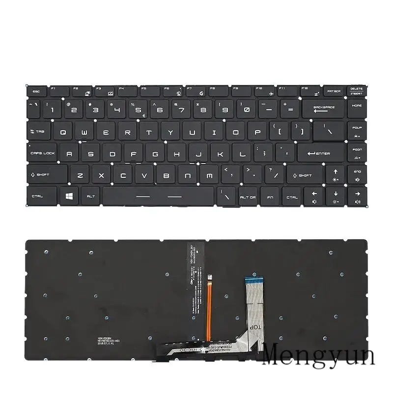 AS. New Laptop Keyboard For MSI GF65 GF63 PS63 PS42 8RD/E MS-16R1/R2/R3/Q4/W1 With backlit