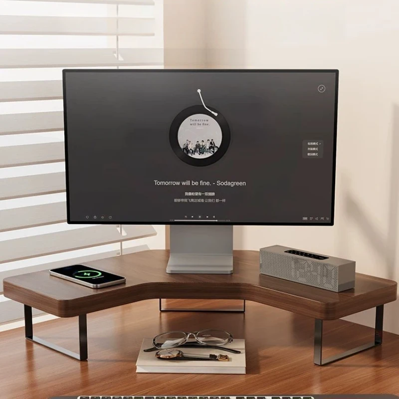 Laptop Stand Monitor Riser Desktop Computer Monitor Stand Keyboard Storage Shelf Ergonomic Laptop Holder for Home Office