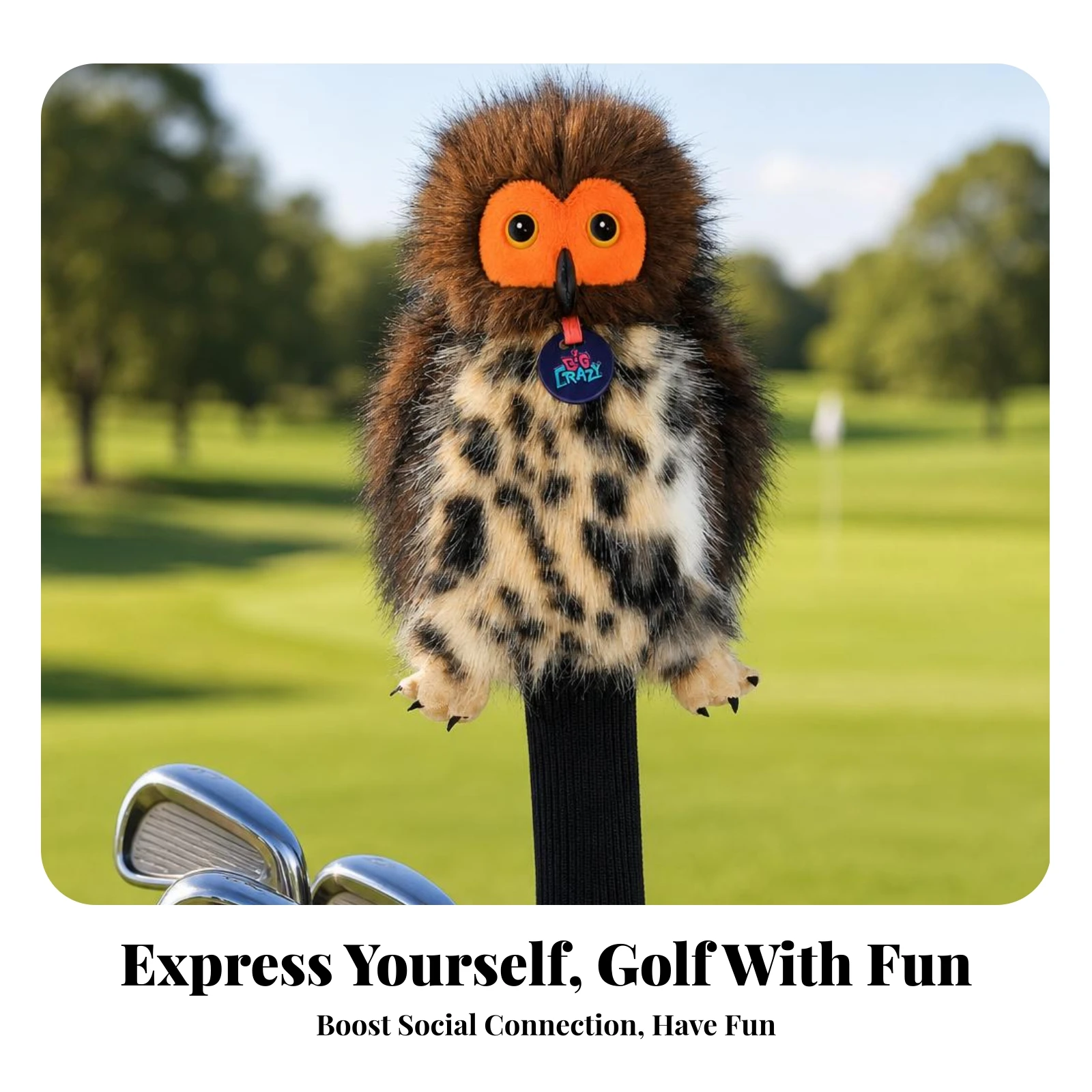 Animal Golf Club Cover Scratch Protection Owl Driver Headcover Owl Golf Headcover Gift Idea