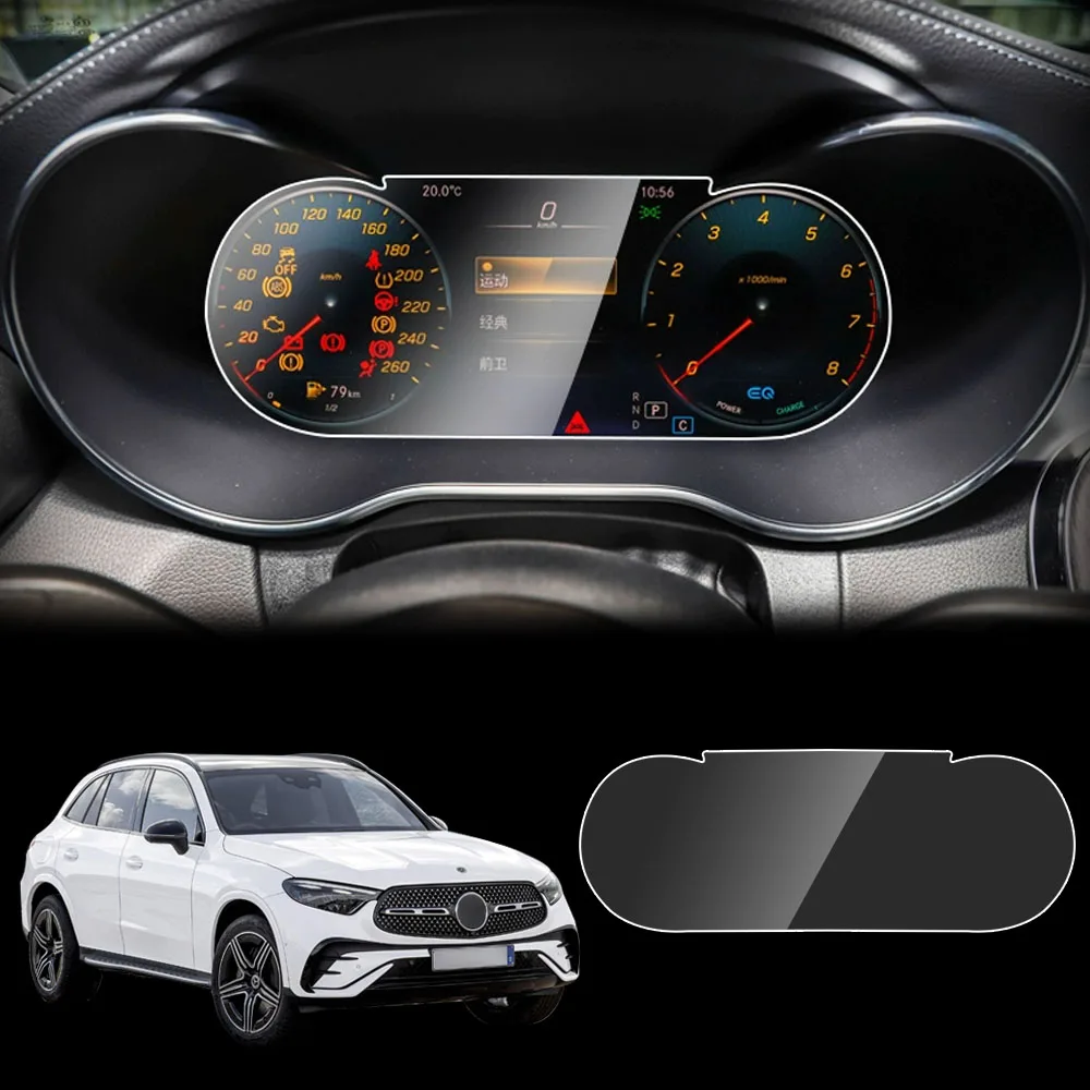 Car Instrument Screen Film for Mercedes Benz GLC Class C Class AMG W253 2020 2021 2022 Tempered Glass Protector Film Accessories