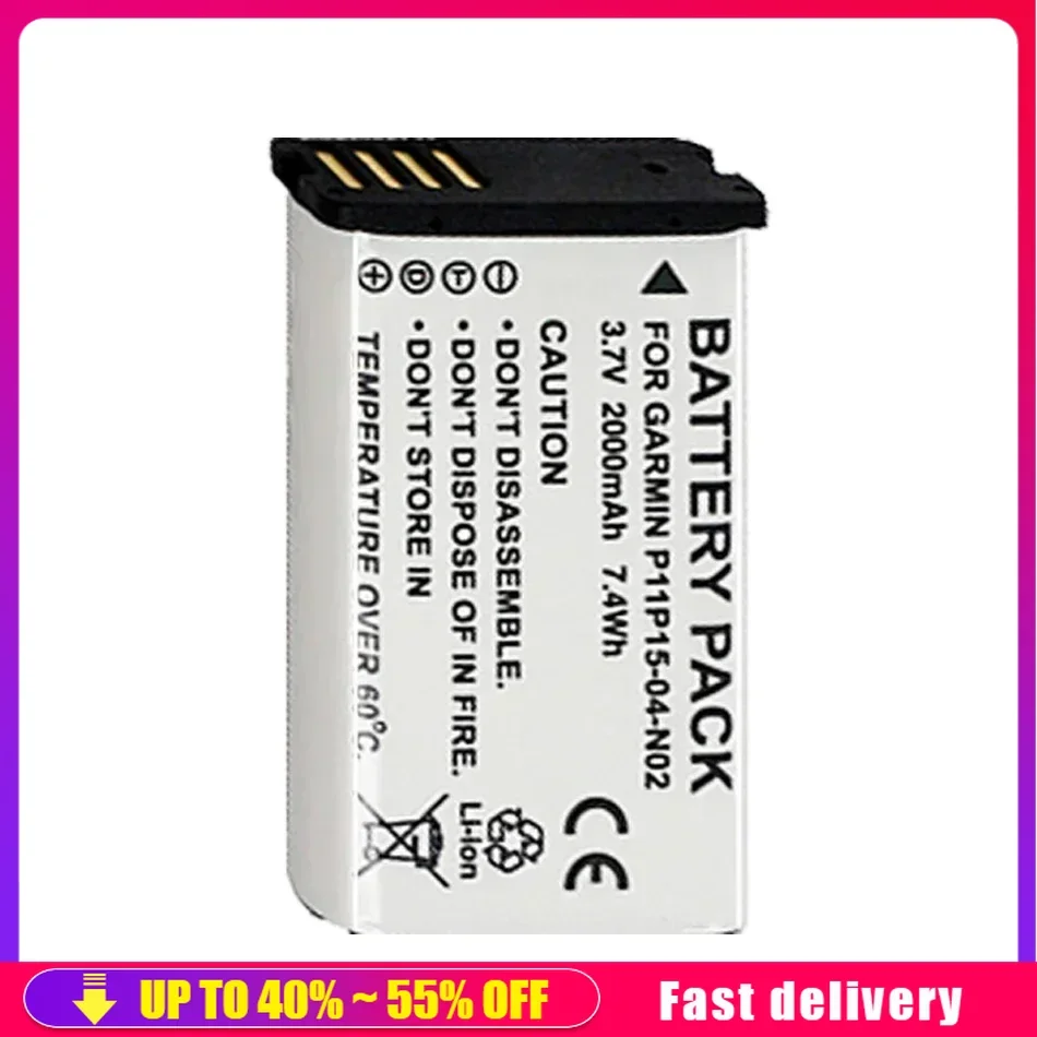 Rechargeable Mobile Phone Batteries 2000mAh 361-00053-00 For GARMIN Montana 650 650T 600 VIRB GPS Portable Battery