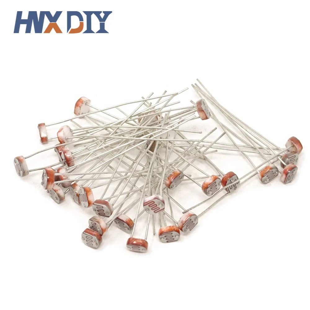 60pcs GL5506 GL5516 GL5528 GL5537GL5539 GL5549 PhotoResistor Kit Light Dependent Resistor LDR 5MM Photosensitive Resistance Set
