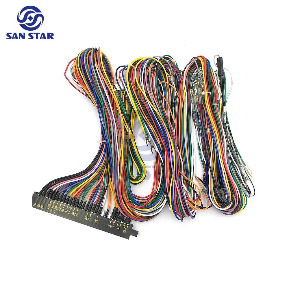 1 PCS Full Machine Jamma Harness with -5V Jamma 28 pin with 5,6 buttons wires for arcade game machine/Pando box