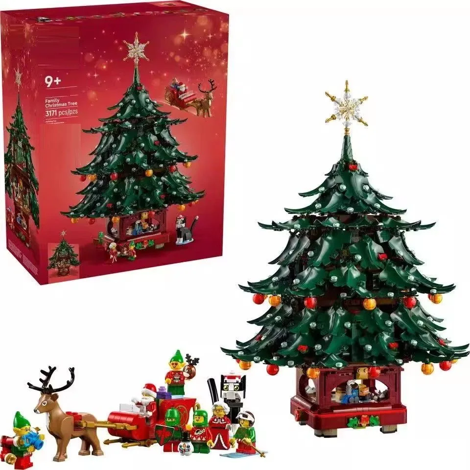 

New Christmas Family Tree Decoration Building Blocks Model Compatible 41843 DIY Bricks Toys for Kids Birthday Gifts