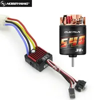 Hobbywing QuicRun Brushed 540 30T 40T / 555 11T 13T Motor with 60A 80A ESC for 1/10 RC Crawler Car