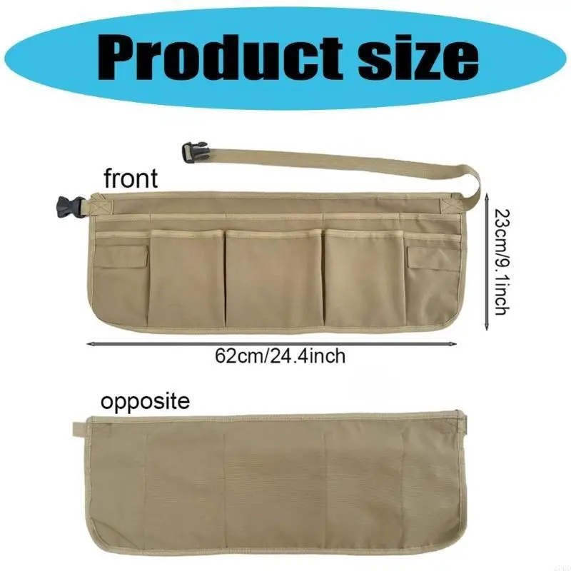 270D 멀티 포켓 도구 앞치마 남성용 여성용 12 포켓, 원예 도구 작업 앞치마 헤비 듀티 건설 도구 벨트 선물