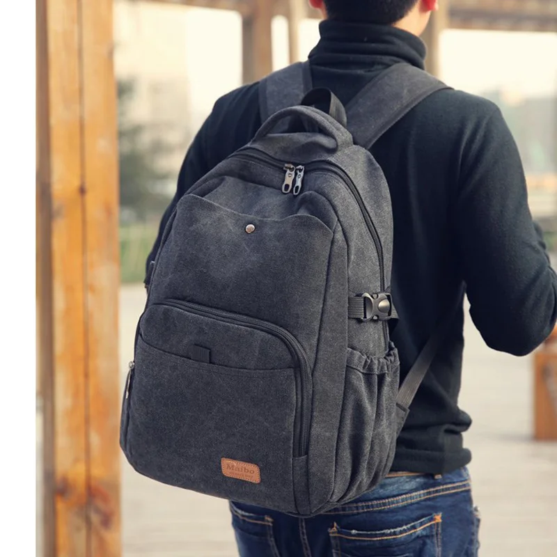 Vintage Canvas Backpacks Men And Women Bags Travel Students Casual For Hiking Travel Camping Backpack Mochila Masculina