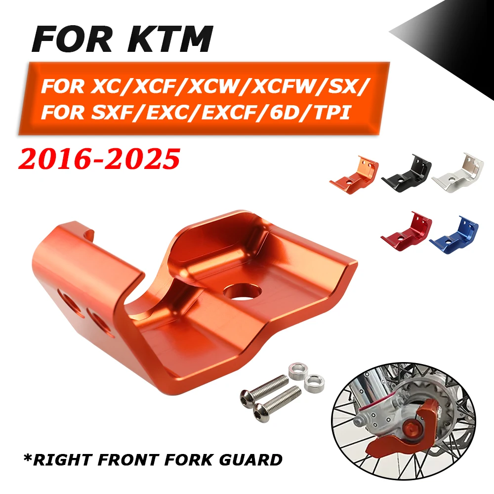 Motorcycle Accessories Right Lower Fork Guard Cover For KTM XC XCF XCW XCFW SX SXF EXC 300 EXCF 6D TPI 125 - 500 CC 2016 - 2025