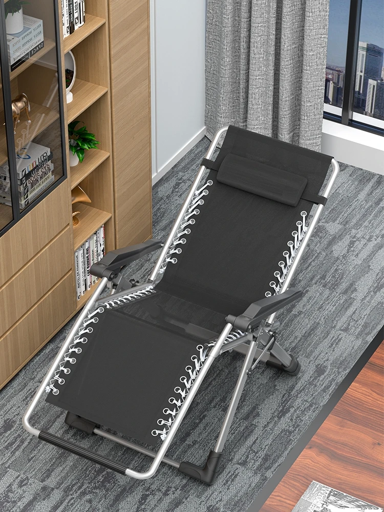 Lounge chair lunch break folding office station lunch break nap bed backrest lazy beach balcony home leisure chair