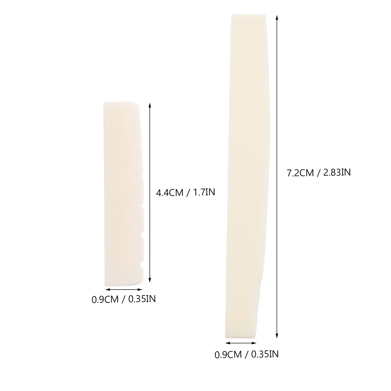 

1Set Guitar Accessories Ox Bone Saddle and Nut for Acoustic Folk Classical Guitar Enhanced Resonance Smooth Bridge Replacement