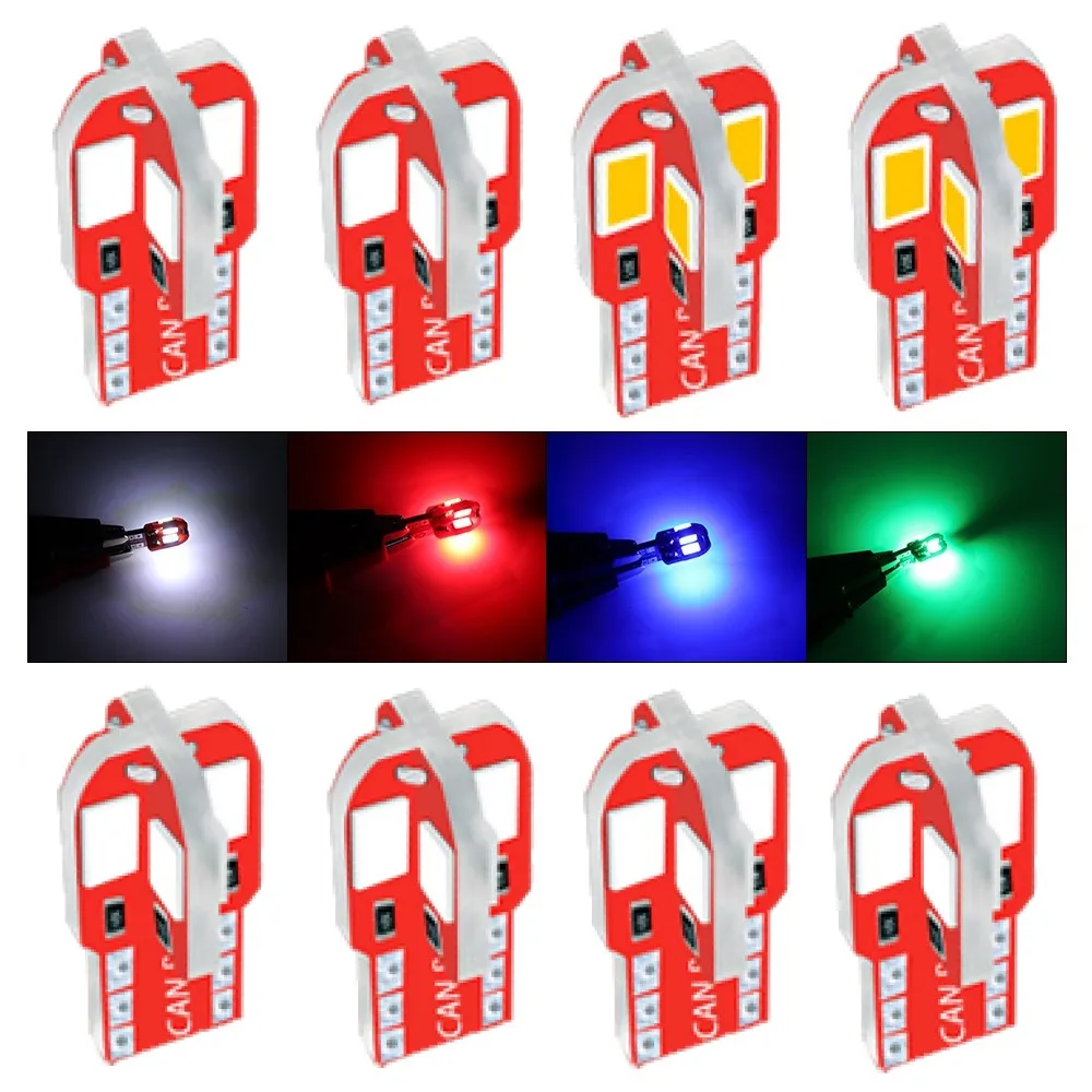 

10 шт. T10 168 192 W5W Светодиодные лампы, 5630 SMD 8 SMD Автомобильные светодиодные лампы для парковки автомобиля Габаритный фонарь Дверная лампа для чтения. DC12V.