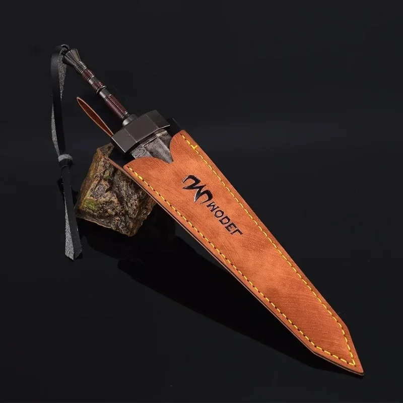 Greatsword-Épée Colossale en Acier Damascu pour Garçon, 22cm, Katana Non Découpé, Décoration d'Exposition, Cadeaux de Collections