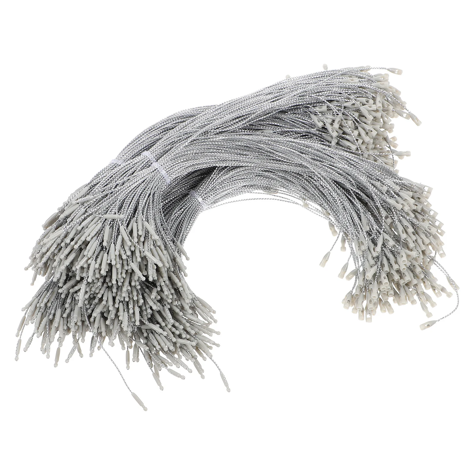 

1 Bag Christmas Snap Locking Strings Precut Polyester Hanging Ropes Easy Use Price Tag Fasteners Christmas Tree Ornament Hanging