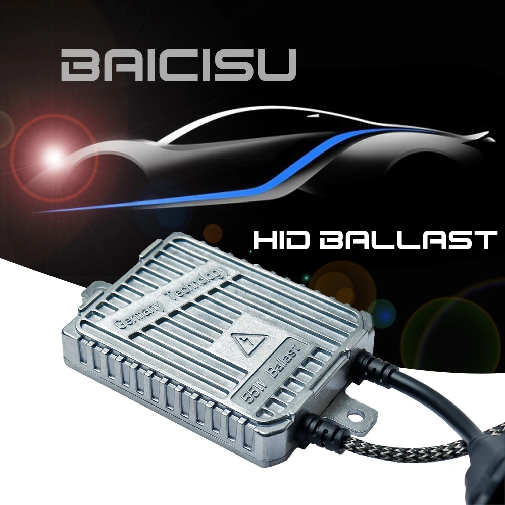 BAICISU 1pc 12v55w Ac 100% Slim Xenon Ballast Fast Start 55w Quick Bright For Light Ballasts transformer