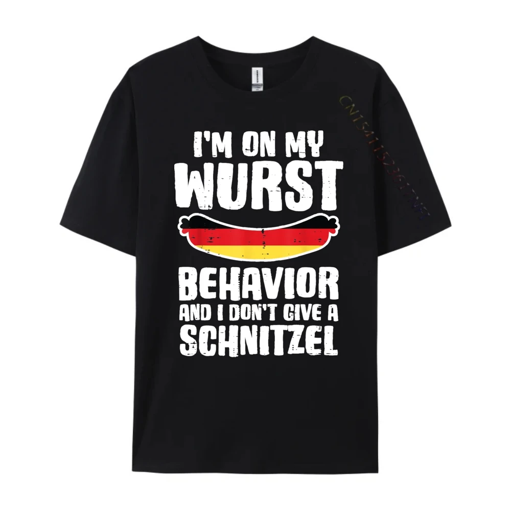 On My Wurst Behavior Dont Give Schnitzel Funny Oktoberfest Graphic Shirts Shirts Birthday