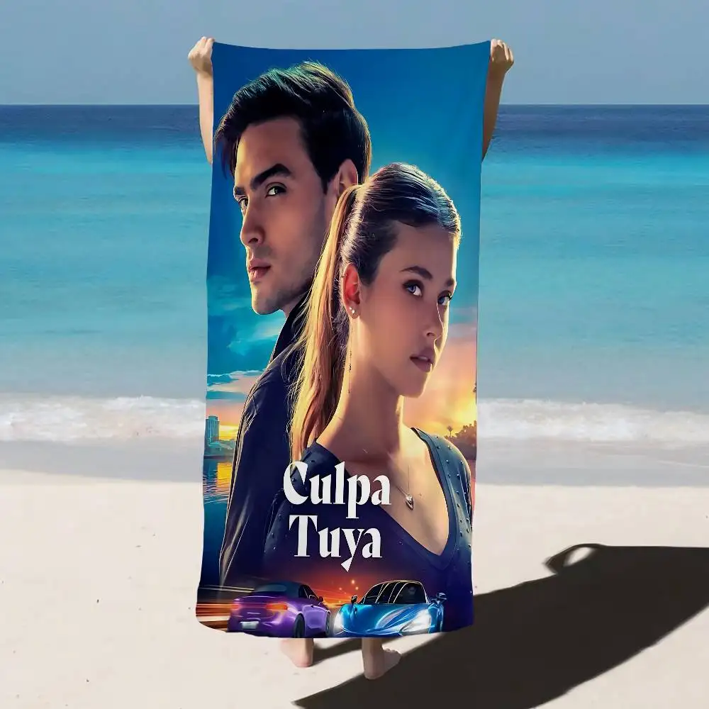 My Fault Culpa Mia Movie Beach Towel Colorful Bath Towels for Girl Microfiber Quick Dry Custom Sand Free Beach Yoga Spa Gym Pool