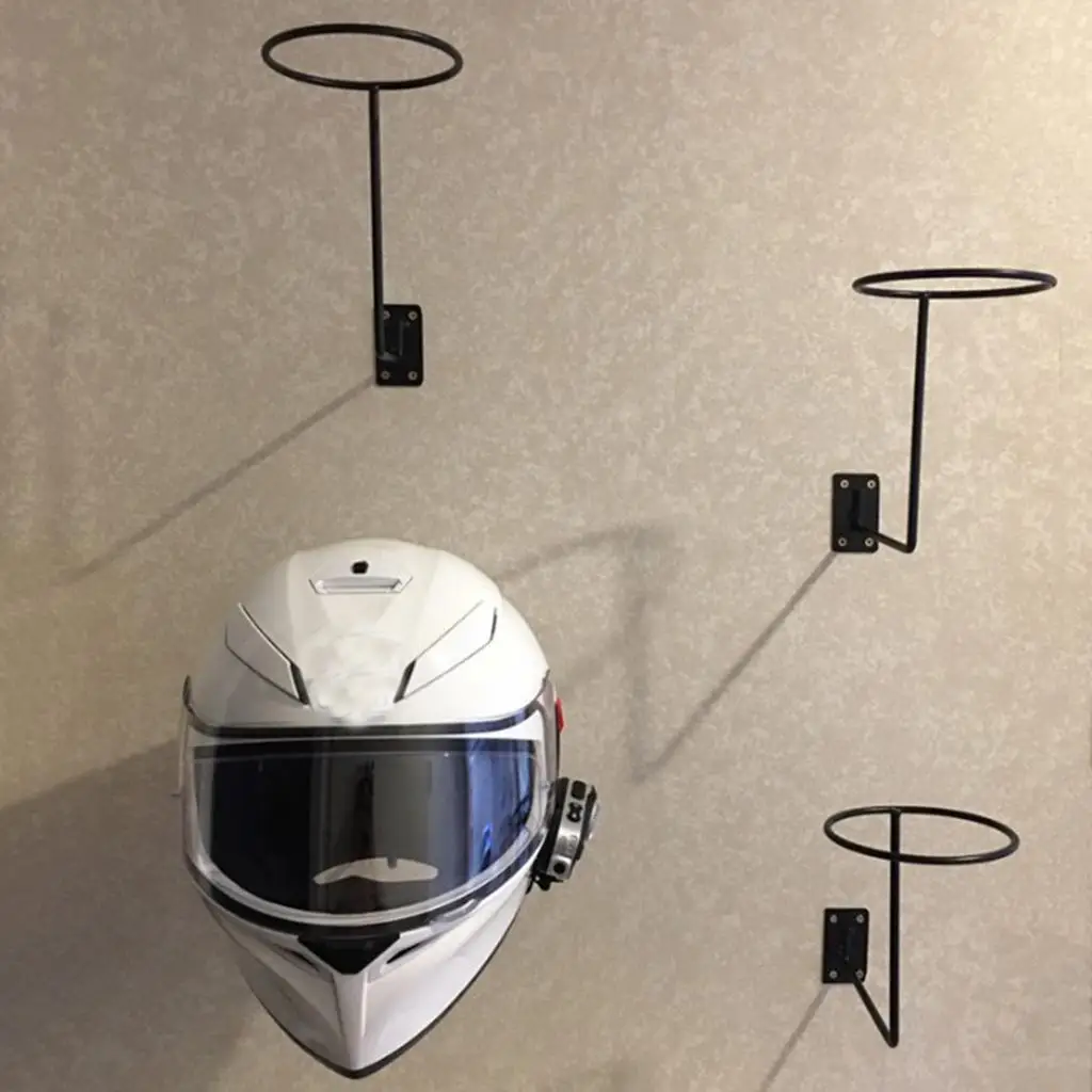 Heavy Duty Iron Jacket Display Hanger Rack Helmet Hook Wall Organizer for Motorcycle Protection Clothing