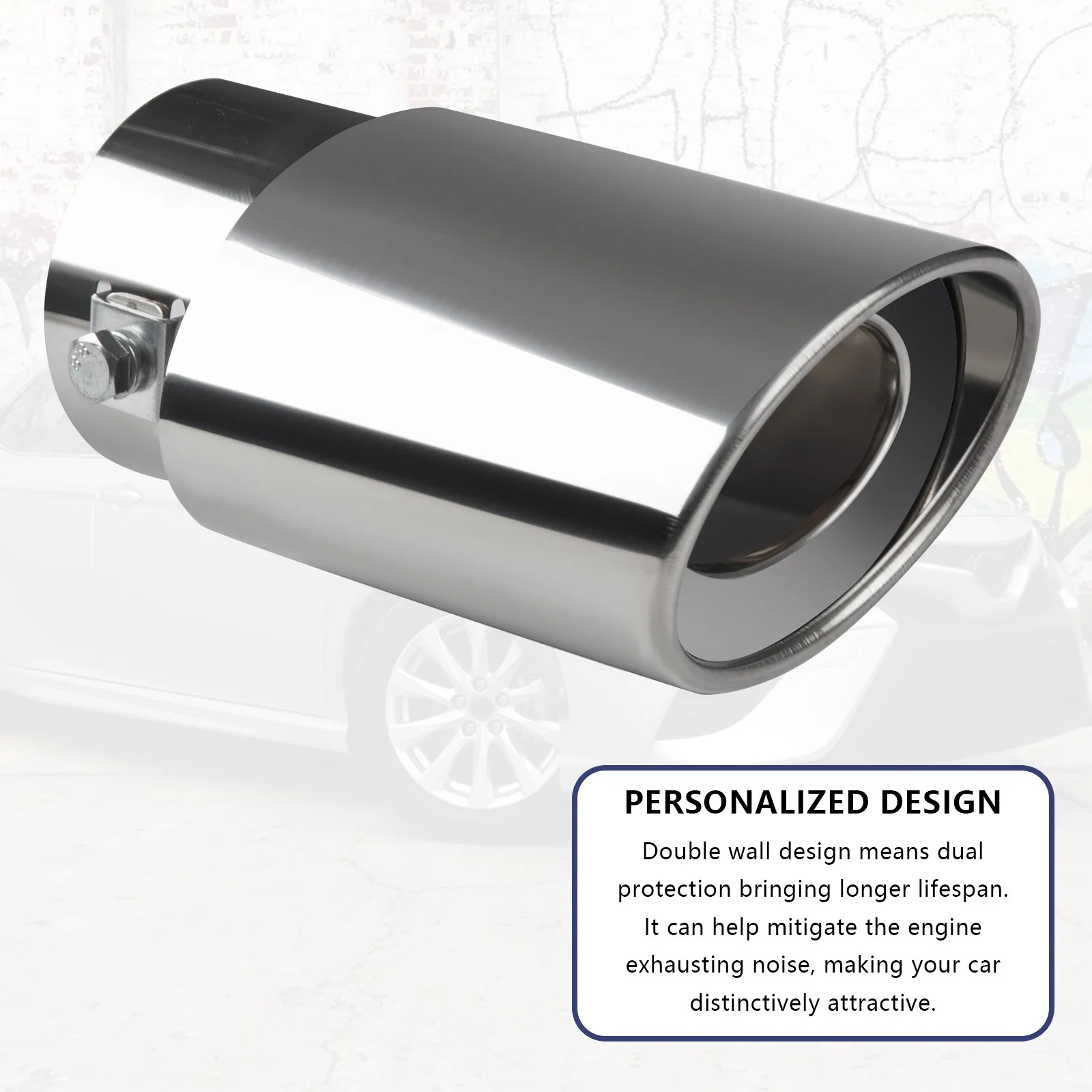 طرف ماسورة العادم الخلفي الذيل الحلق الخمار الفولاذ المقاوم للصدأ لنيسان ألتيما 2018 #3