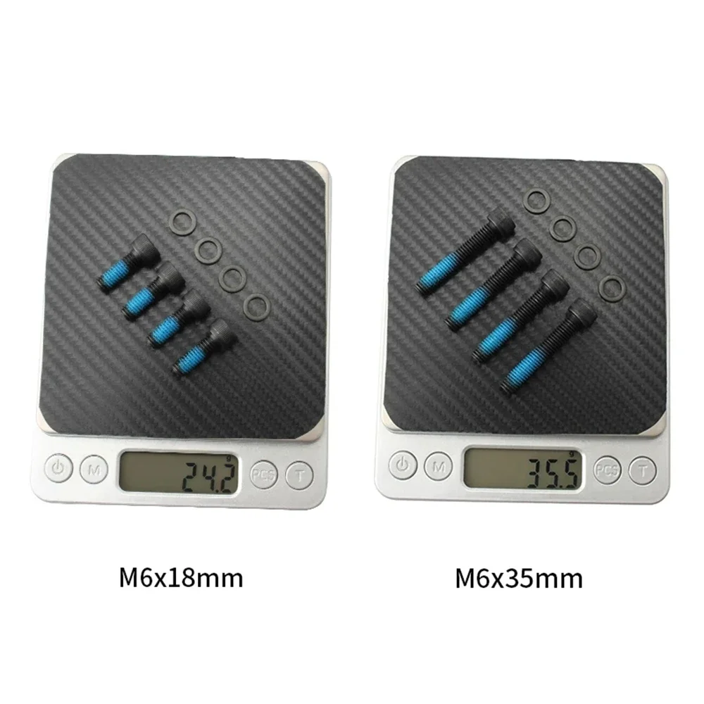 4 قطعة M6 × 18/35 مللي متر دراجة الفرامل الفرجار جبل مسامير الطريق دراجة الفرامل محول البراغي الفرجار تصاعد مجموعة أدوات #5