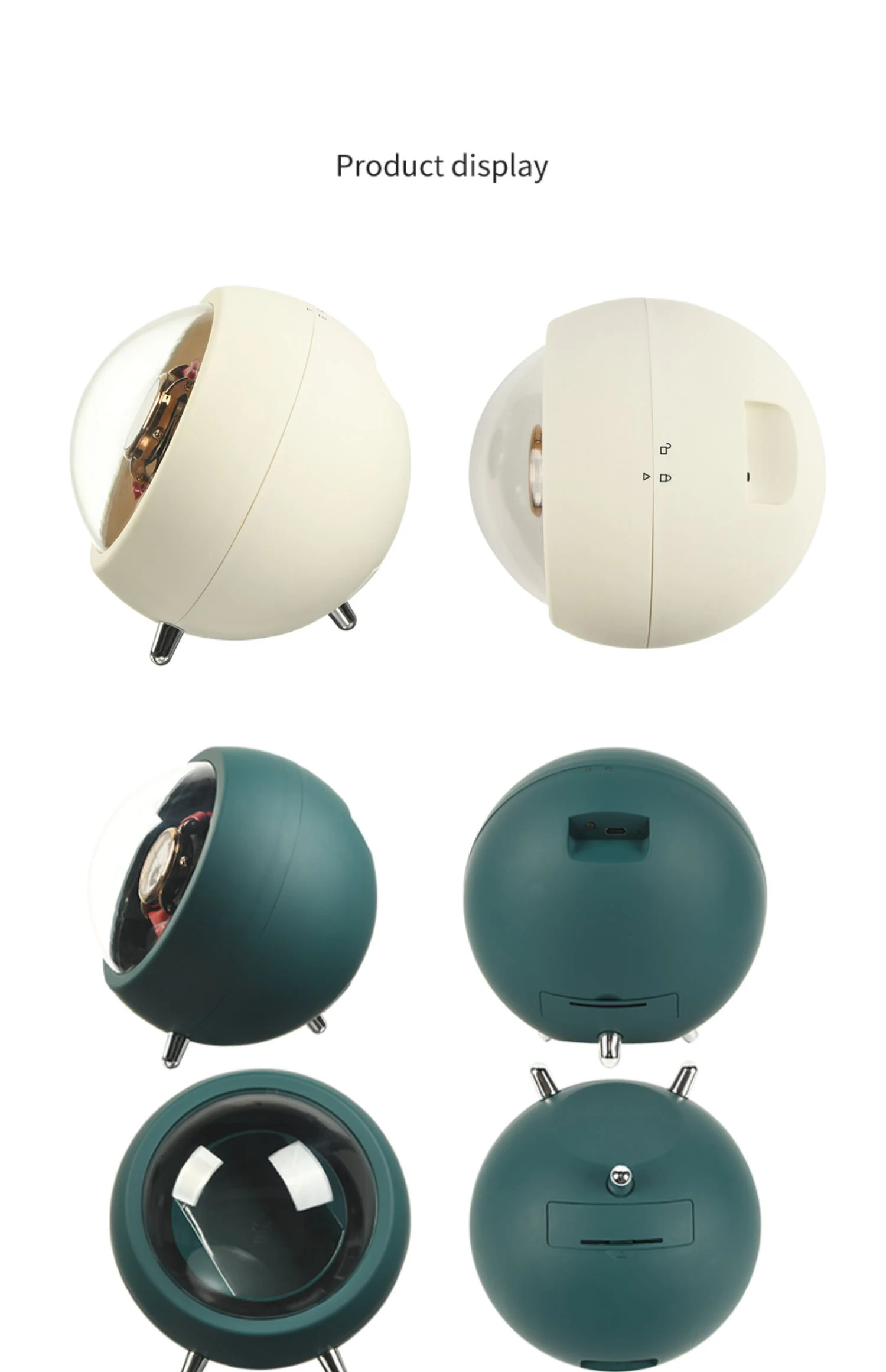 IBBETON Einzel-Uhrenbeweger für Automatikuhren, Aufbewahrungsbox, automatischer Aufwickler, USB-Kabel/mit Batterie, Mabuchi Mute Motro – Detail 11