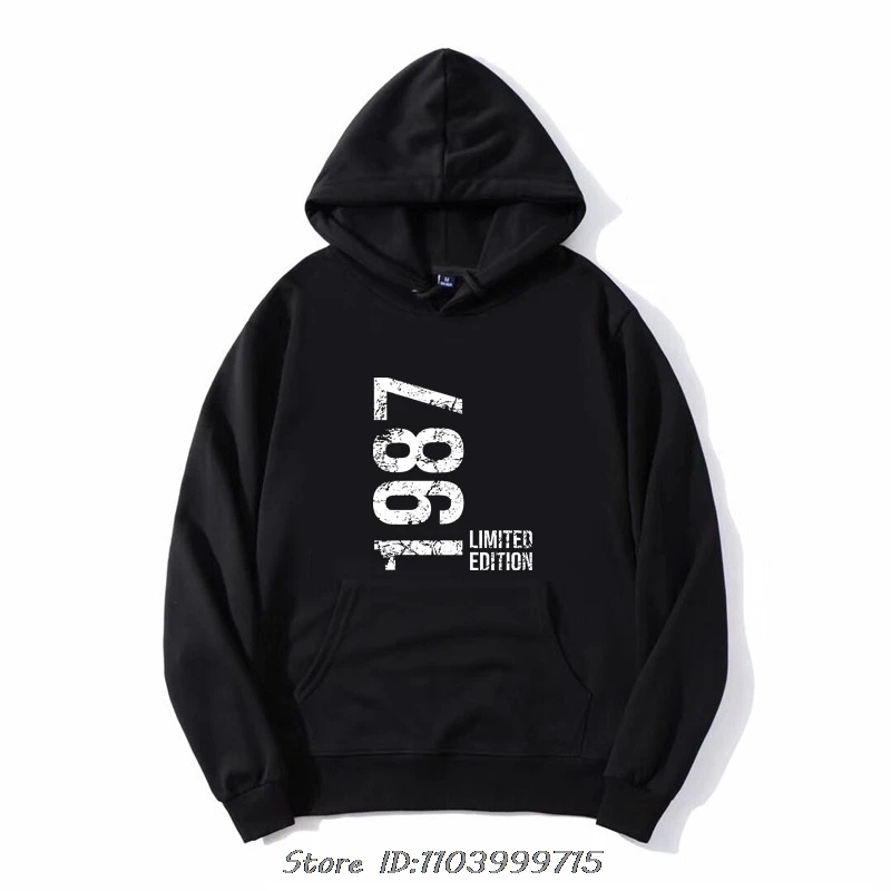 الجدة رهيبة 37th 37 سنة ريترو خمر 1987 هوديي موضة الرجال هودي البلوز المتضخم سترة غير رسمية القطن الشارع الشهير #1