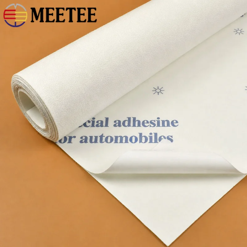 20-100cm White Self Adhesive Suede Fabric Jewelry Box Faux Leather Velvet Cloth Car Interior Modification Fabrics DIY Supplies