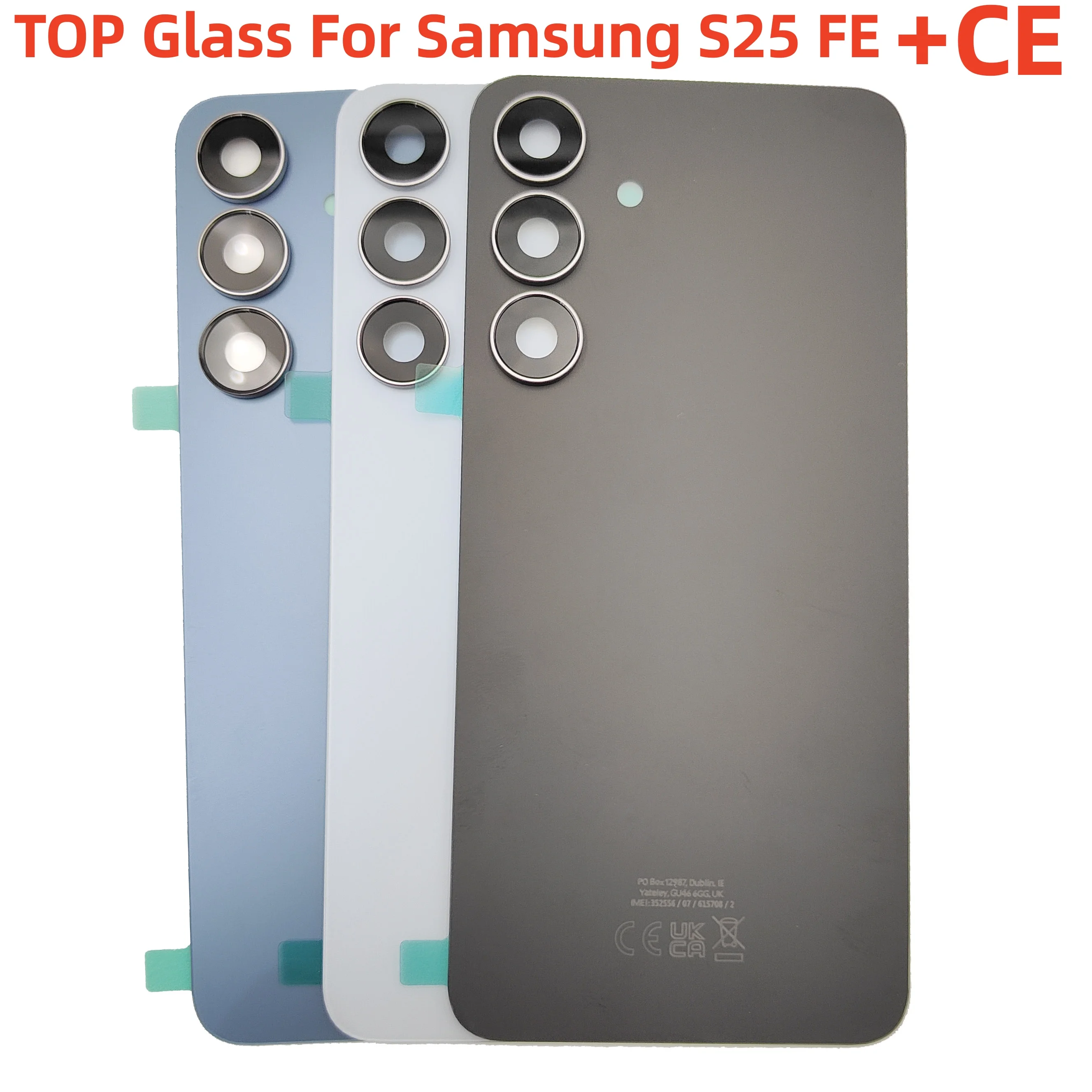 

TOP CE Стеклянная задняя крышка для Samsung Galaxy S25 FE Жесткая крышка батарейного отсека Корпус задней двери Чехол с объективом камеры Инструменты Клейкий клей