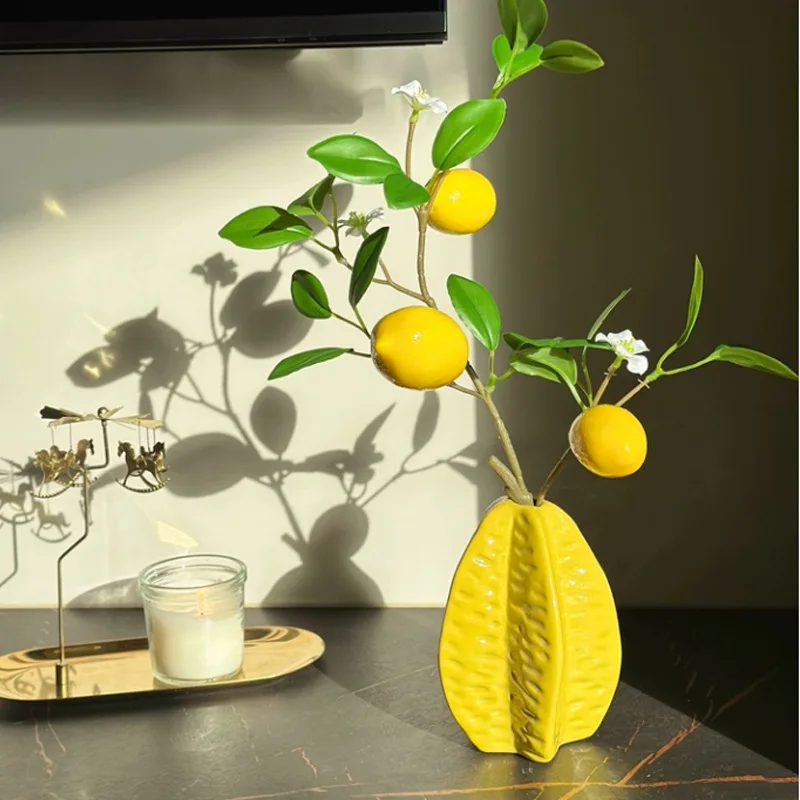 

Керамическая ваза Yangtao, серия фруктов, креативные маленькие украшения, украшения для дома, композиция из свежих цветов, посуда для сухих цветов