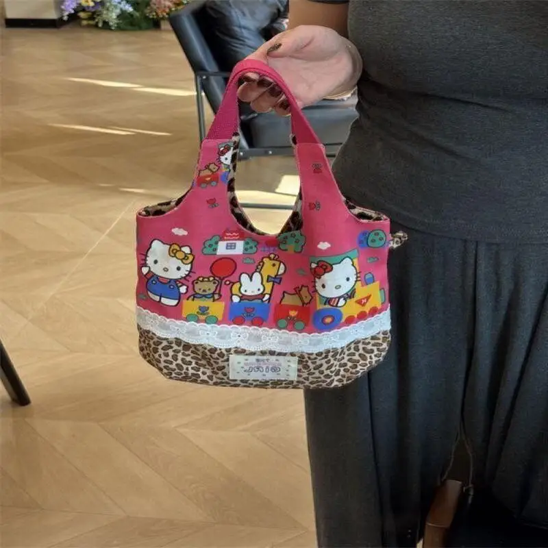 Torba na ramię Sanrio, urocza torba na ramię Hello Kitty, duża pojemność, modny słodki styl, torba na zakupy dla uczennic, torba na ramię, hit.
