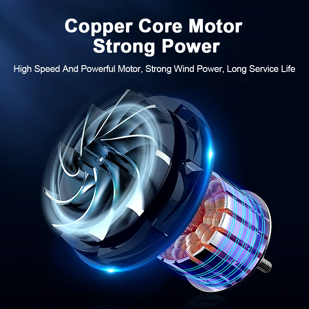 منفاخ 30000 دورة/دقيقة للمنفاخ المحمول عالي الطاقة اللاسلكي لشفرات إزالة الغبار والثلج القوية، مع مروحة توربو