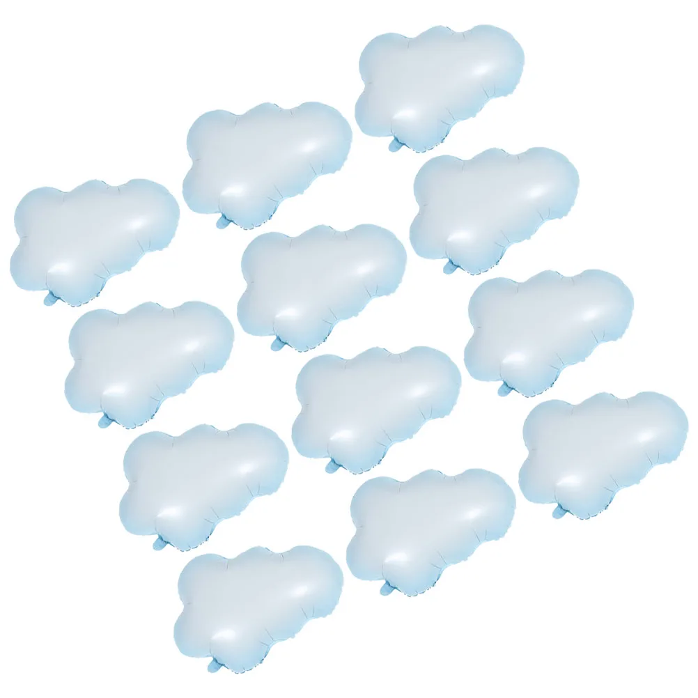 

12 Pcs Cloud Shaped Aluminum Film Balloons Blue White Party Decorations for Birthday Wedding Bridal Shower Festive Atmosphere