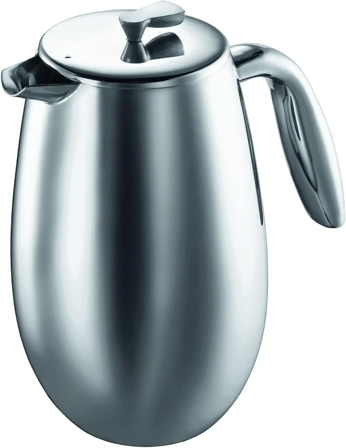 34 oz Columbia Thermal French Press Coffee Maker, Insulated Double Wall Stainless Steel, Chrome