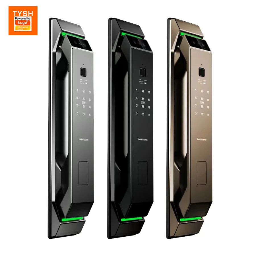 

STLF Tuya App Door Smart Lock With 3D Face Recognition Id Fingerprint Viewer Remote Doorbell Key 7 Ways Unlock