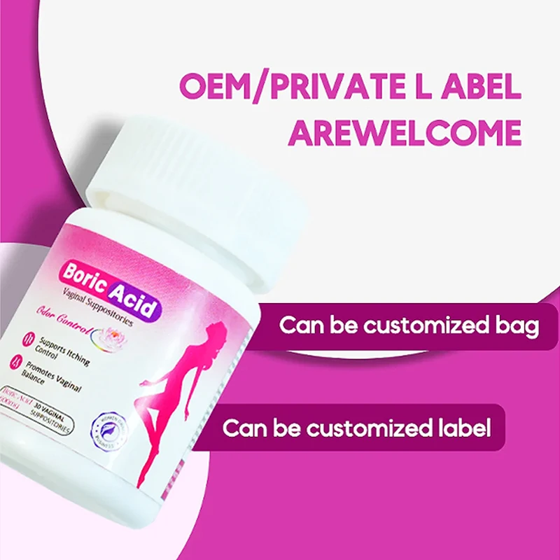 

2/3bottle Medical Grade Boric Acid Vaginal Suppositories Lady HealthPH Balance Yeast Infection Boric Acid Vaginal Suppositorie