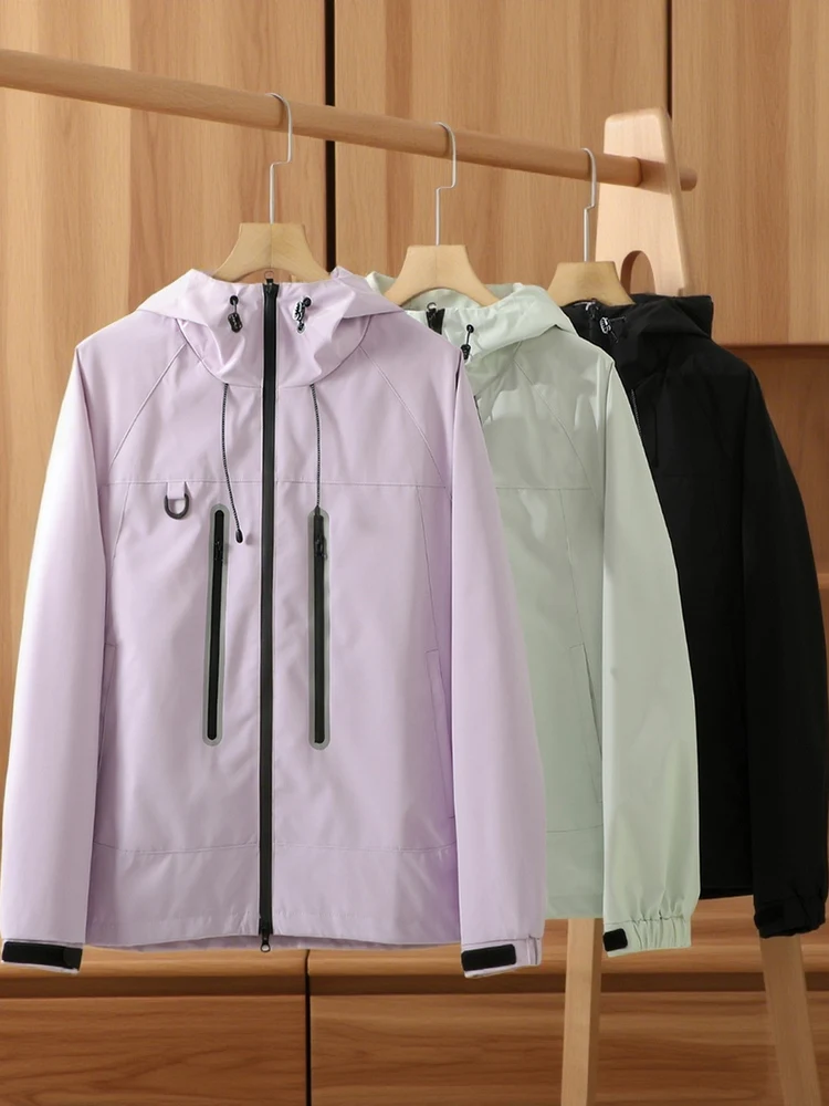 

Fall New American Outdoor Soft ell Jaet Men's Women's Waterproof Windproof Casual Spor Hooded Jaet Coat