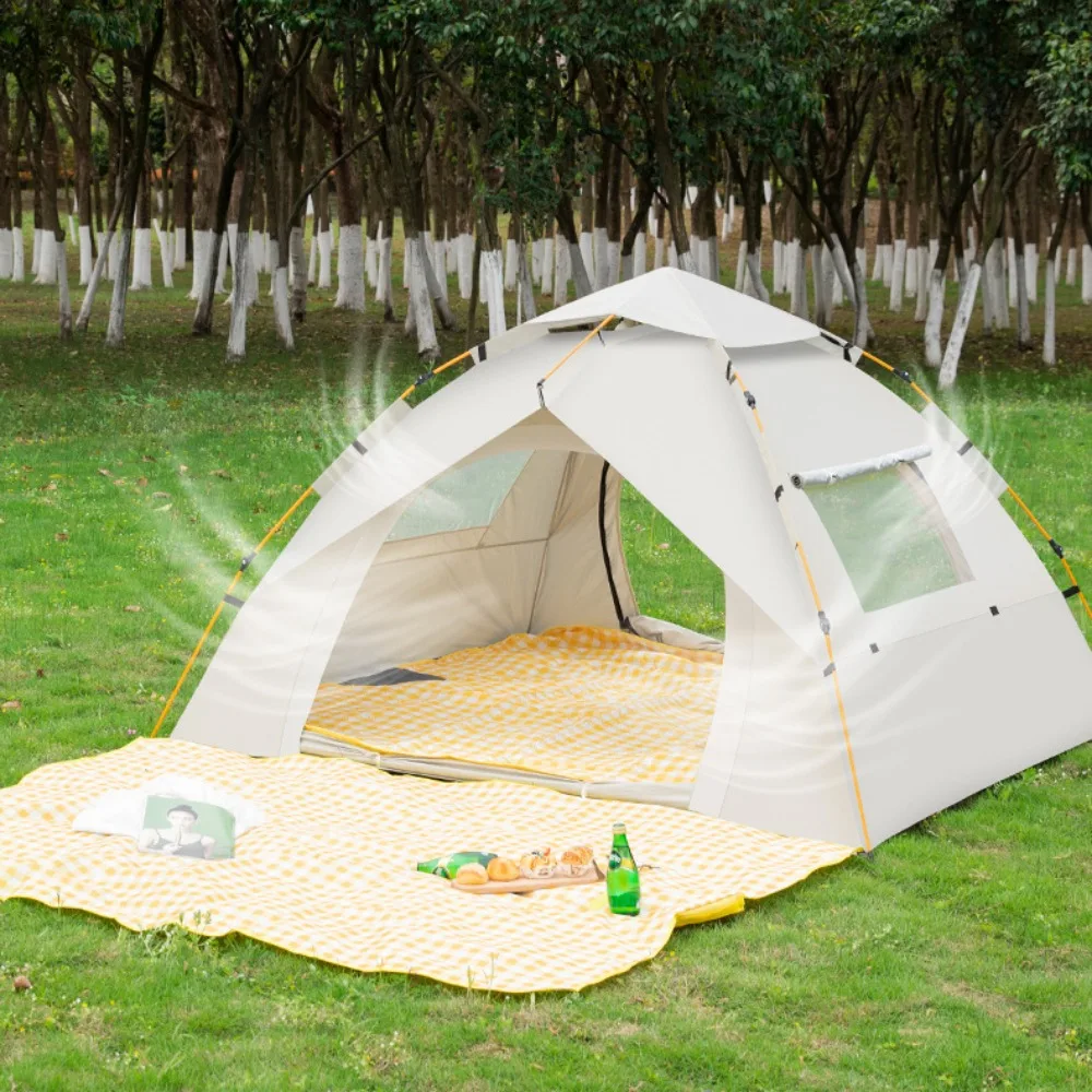 

Outdoor Folding Tent Fully Automatic Quick Opening Tent 3-4 Person Self Driving Camping Tent Rain Proof Sun Proof Portable