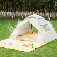Outdoor Folding Tent Fully Automatic Quick Opening Tent 3-4 Person Self Driving Camping Tent Rain Proof Sun Proof Portable