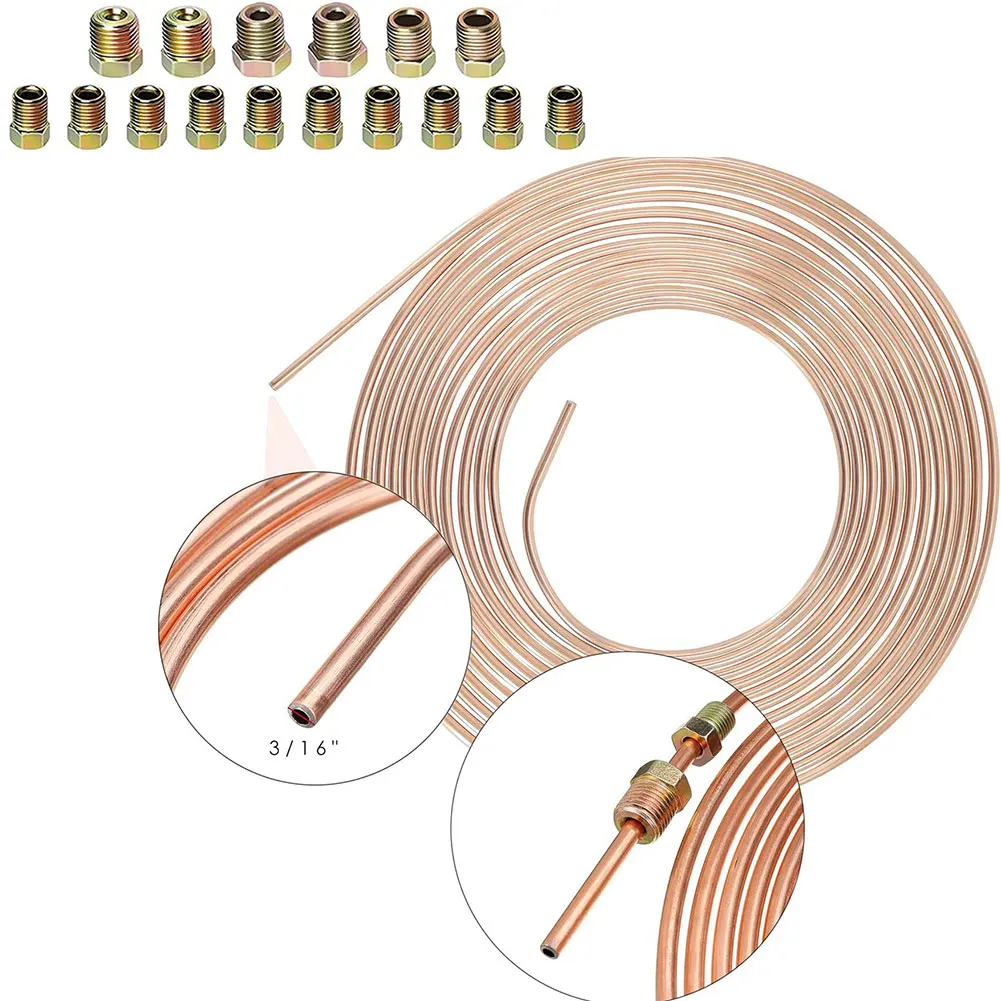 

Copper Nickel Line 3 16 Brake Hose Copper-nickel Alloy Construction Copper Plated Finish Reliable Brake System Components